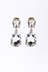 Vintage Kenneth Jay Lane Crystal Teardrop Earrings front @recess la