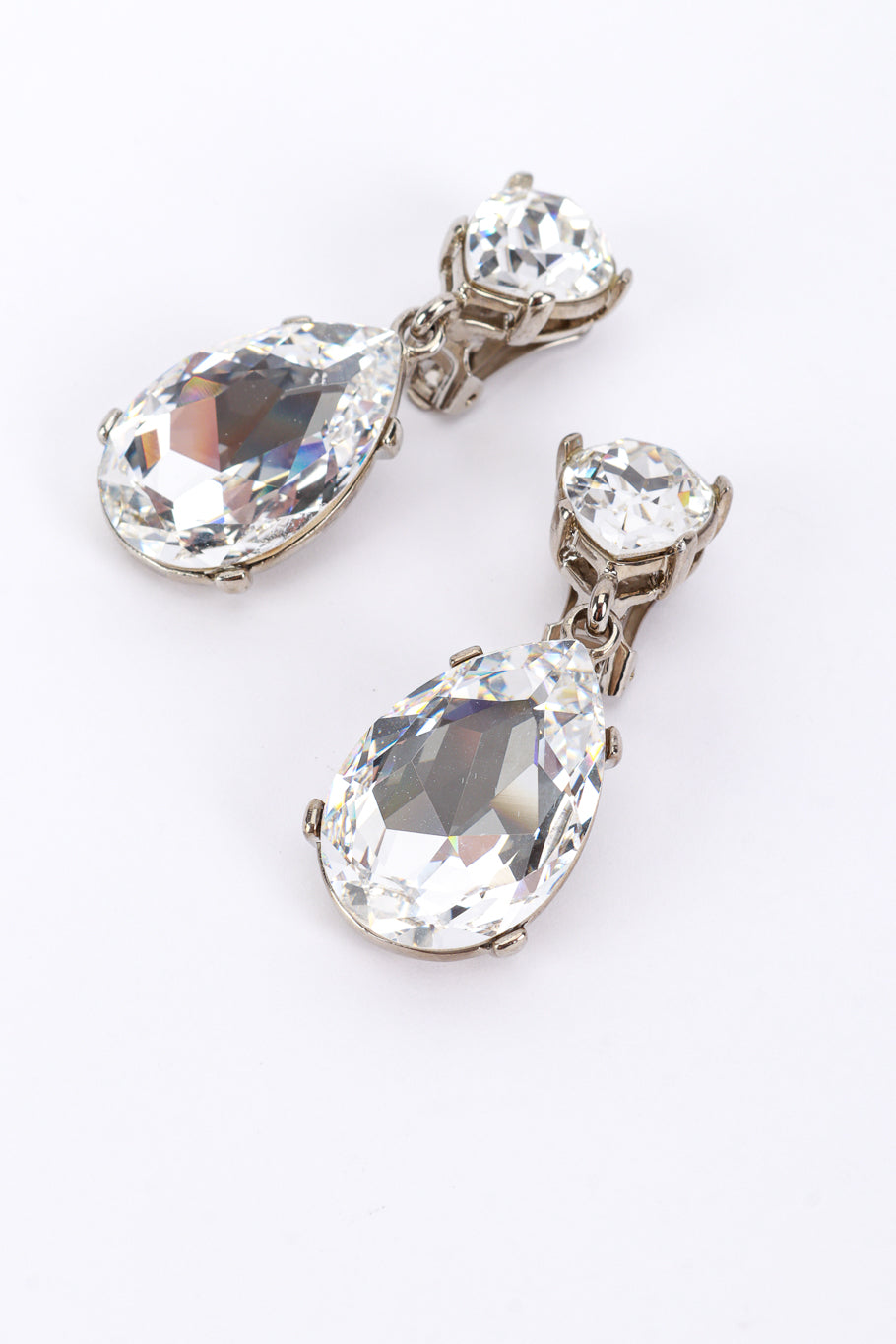 Vintage Kenneth Jay Lane Crystal Teardrop Earrings detail @recess la