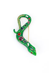 Vintage Kenneth Jay Lane Bejeweled Slithering Snake Brooch @RECESS LA