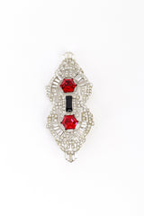 Vintage Kenneth Jay Lane Art Deco Crystal Bar Brooch front @recess la