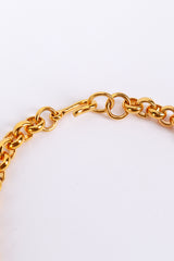 Vintage Kenneth Jay Lane Gold Crystal Ice Nugget Collar Necklace clasp @recess la