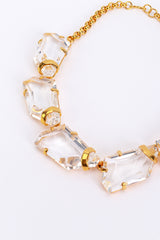 Vintage Kenneth Jay Lane Gold Crystal Ice Nugget Collar Necklace detail @recess la