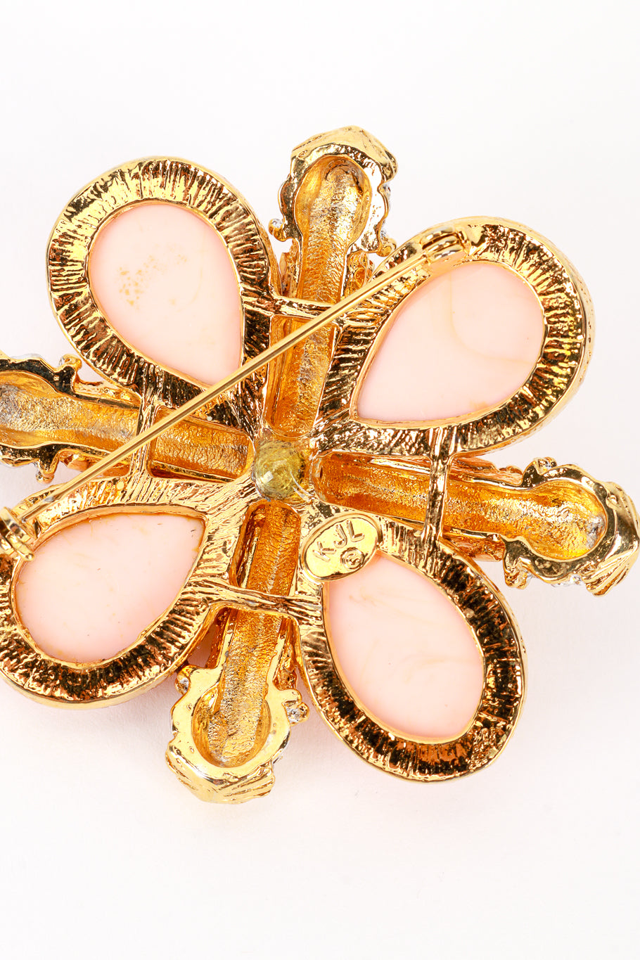 Vintage Kenneth Jay Lane De La Mer Cross Brooch cartouche @recess la