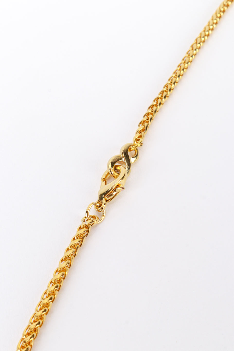 Vintage Kenneth Jay Lane Coiled Crystal Snake Pendant Necklace clasp @recess la