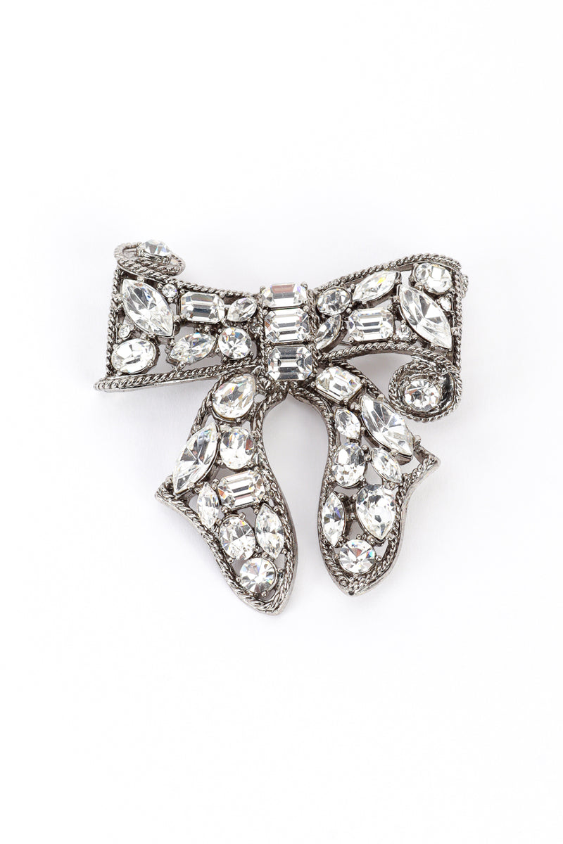 Vintage Kenneth Jay Lane Crystal Ribbon Bow Brooch @RECESS LA