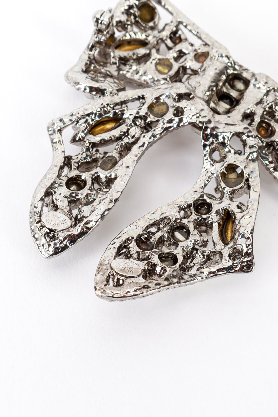 Vintage Kenneth Jay Lane Crystal Ribbon Bow Brooch make @RECESS LA