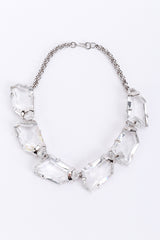 Vintage Kenneth Jay Lane Crystal Ice Nugget Collar Necklace front @recess la