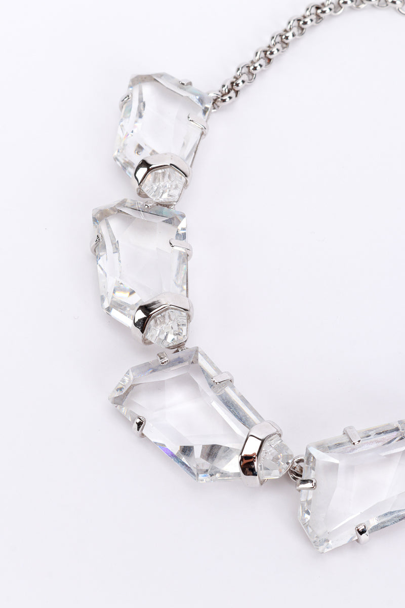 Vintage Kenneth Jay Lane Crystal Ice Nugget Collar Necklace detail @recess la