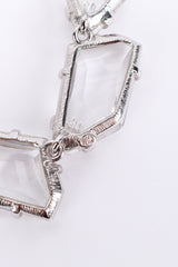 Vintage Kenneth Jay Lane Crystal Ice Nugget Collar Necklace cartouche @recess la