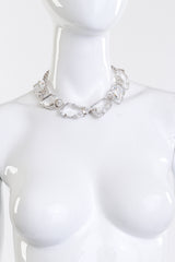 Vintage Kenneth Jay Lane Crystal Ice Nugget Collar Necklace on mannequin @recess la