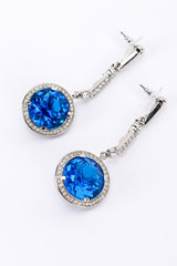 Vintage Kenneth Jay Lane Art Deco Tavernier Blue Drop Earrings detail @recess la