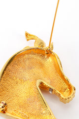 Vintage R. Mandle Gold & Ruby Carnival Horse Brooch marks @RECESS LA