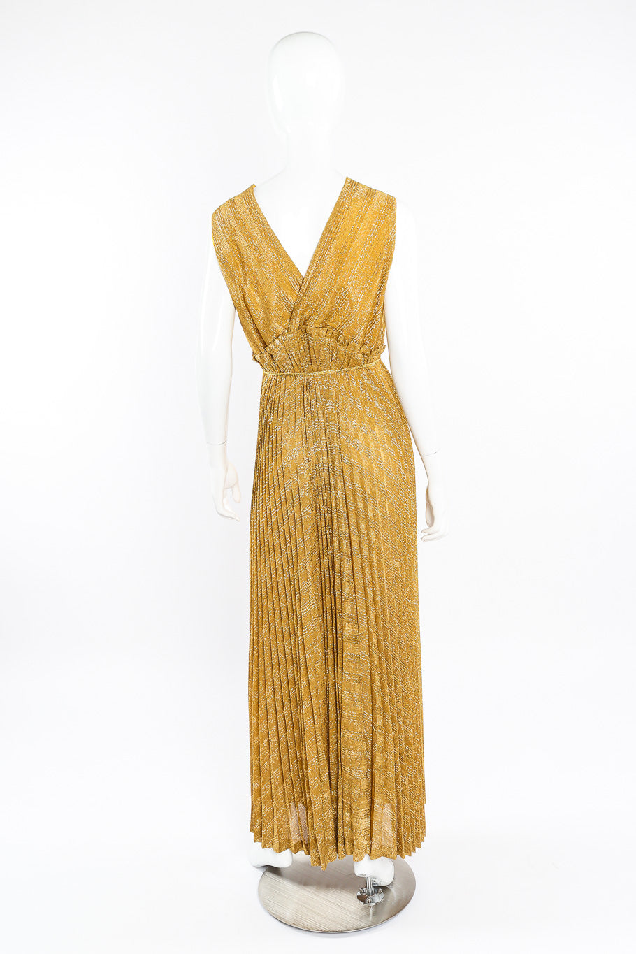Georgie Keyloun metallic dress back view on mannequin @recessla