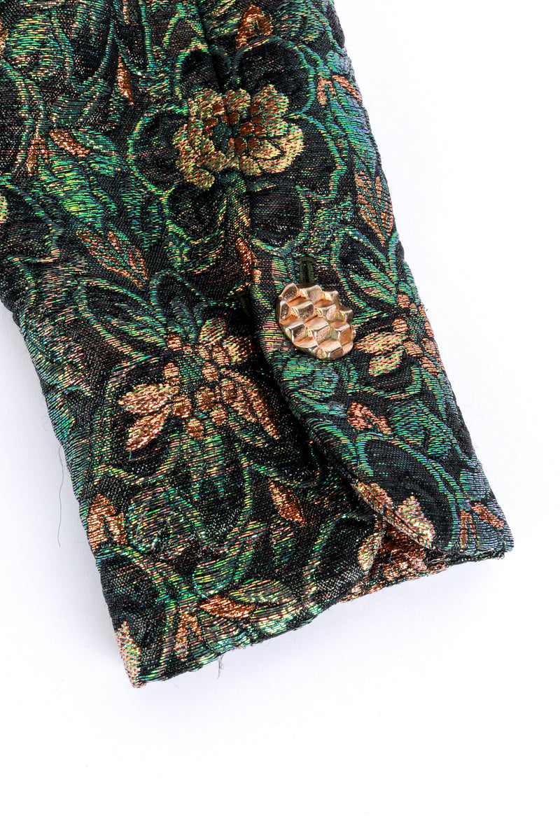 Vintage Galanos Floral Lamé Jacquard Jacket sleeve detail @recess la