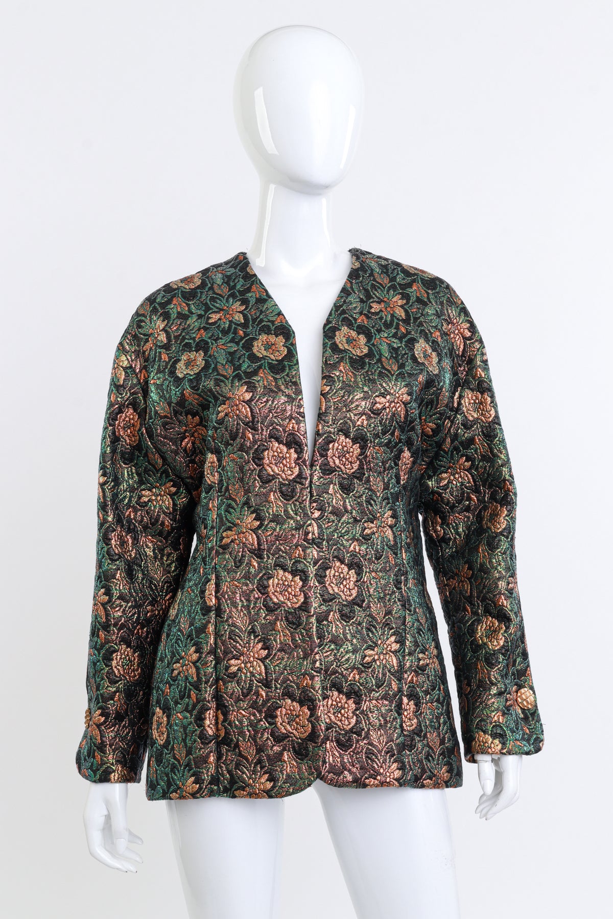 Vintage Galanos Floral Lamé Jacquard Jacket – Recess
