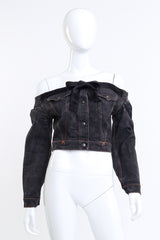 Junior Gaultier 1998 S/S Off-The-Shoulder Denim Jacket on mannequin @RECESS LA