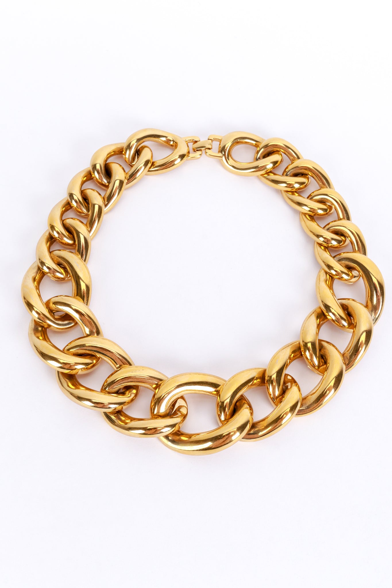 Vintage Givenchy Oversized Curb Link Necklace front @recess la