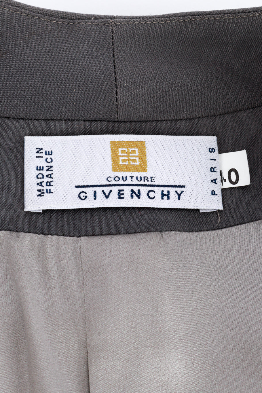 Vintage Givenchy 1999 F/W Circuit Board Zip Up Jacket & Skirt Set jacket signature label closeup @recess la