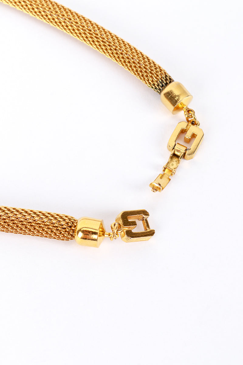 Givenchy Art Deco Fan Mesh Collar Necklace clasp @RECESS LA