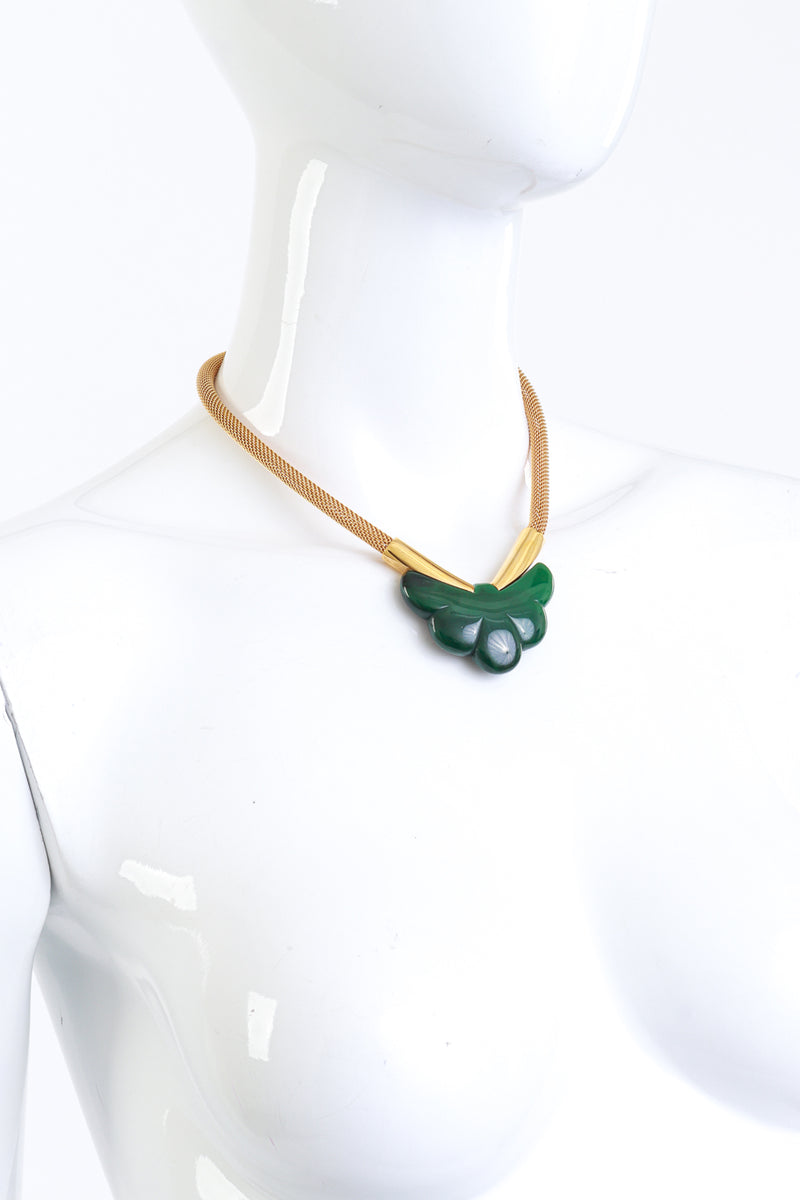 Givenchy Art Deco Fan Mesh Collar Necklace on mannequin @RECESS LA