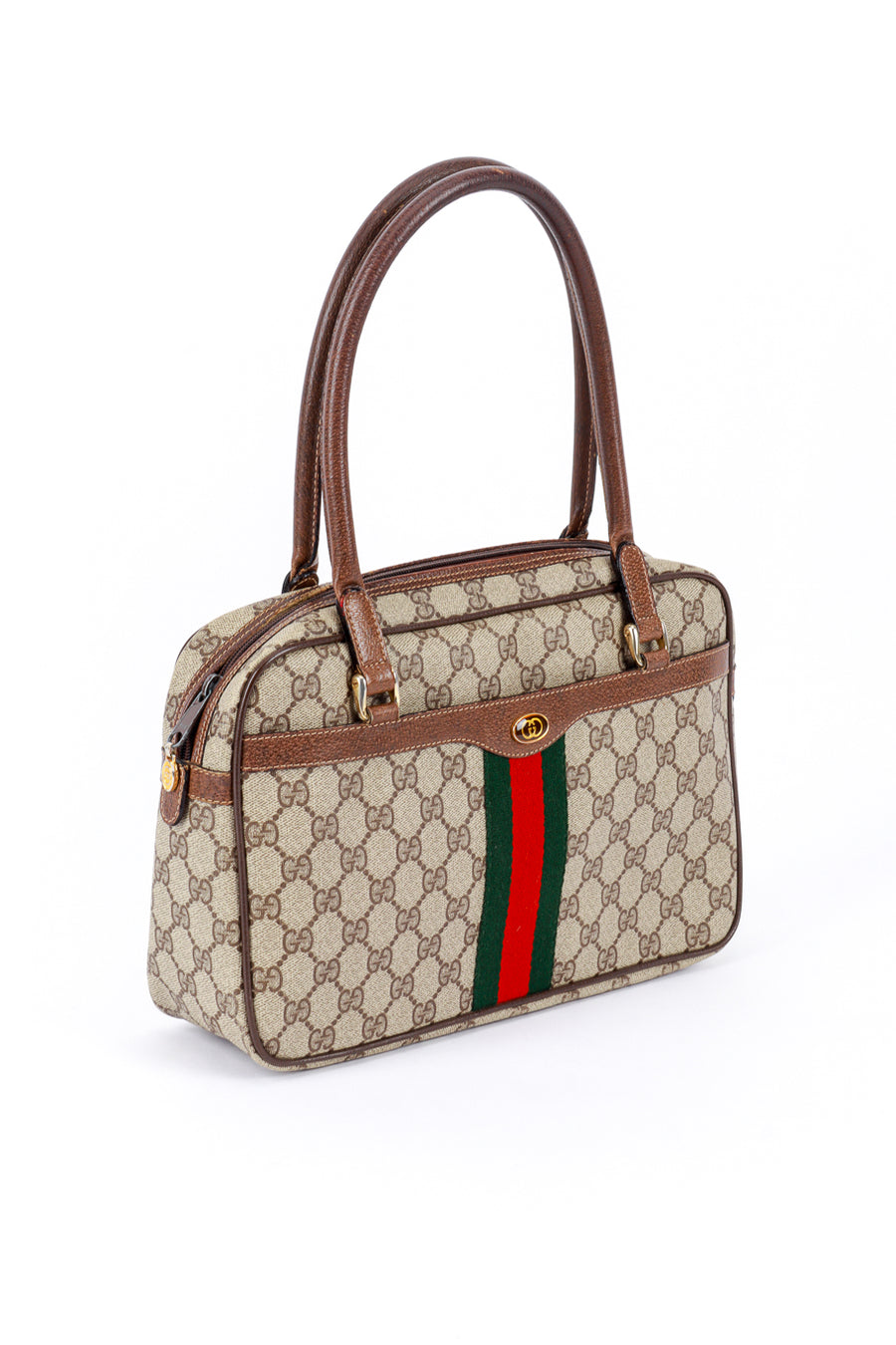 Vintage Gucci GG Monogram Ophidia Top Handle Bag – Recess