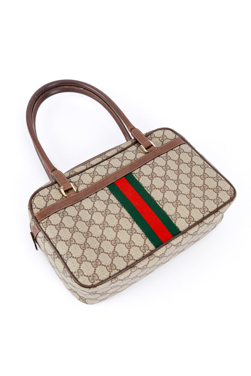 Gucci GG Monogram Ophidia Top Handle Bag flat lay @RECESS LA