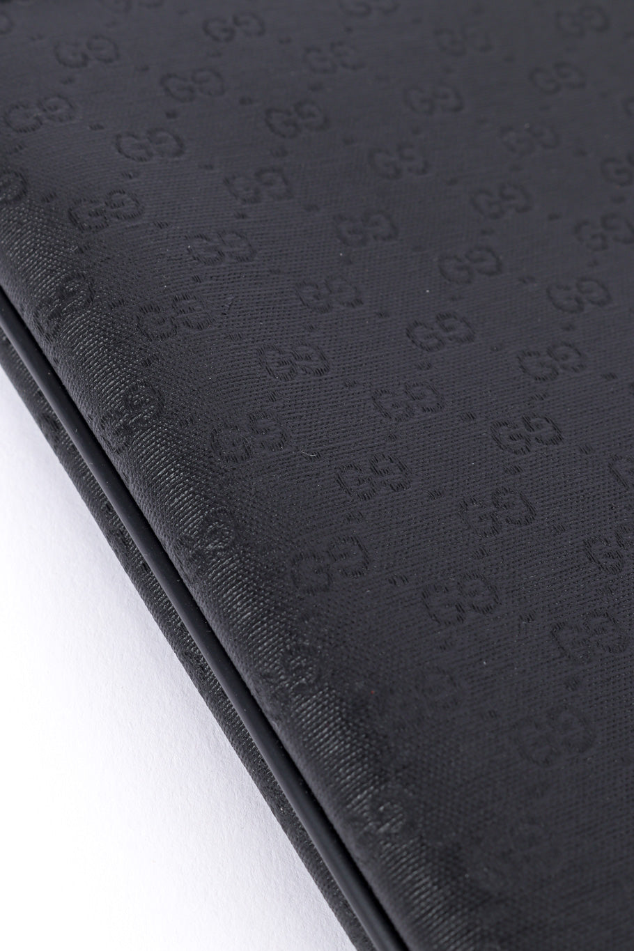 Gucci Monogram Canvas Laptop Sleeve fabric closeup @recessla