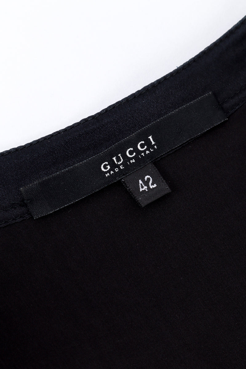 Vintage Gucci 2003 Black Bondage Blouse label @RECESS LA