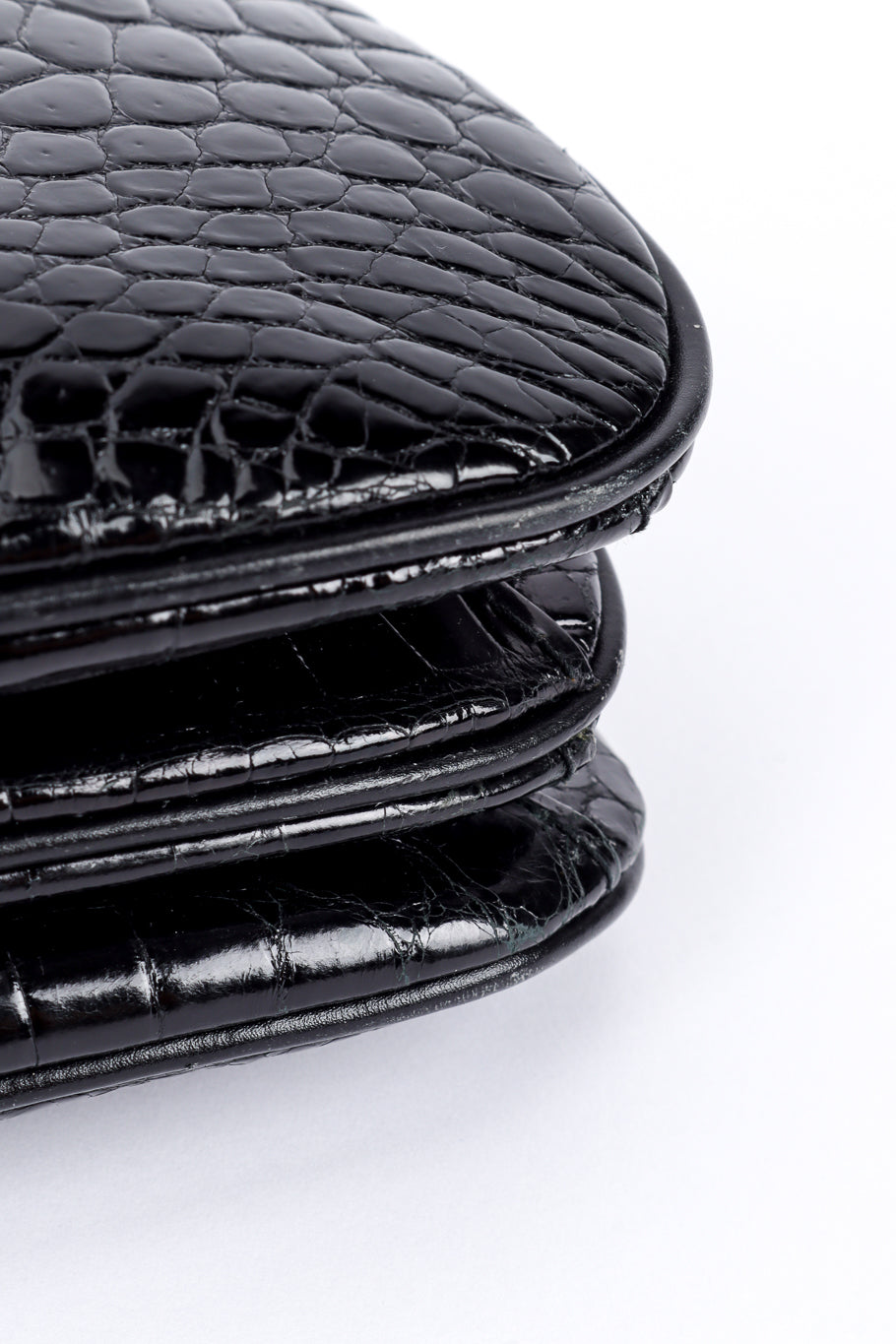 Vintage Gucci Patent Croc Purse scuffed bottom edge @recessla