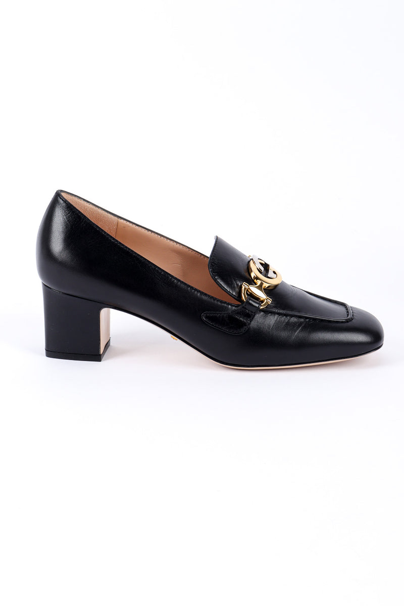 vtg GUCCI dark brown horsebit leather women s loafer heels size 7B | eBay