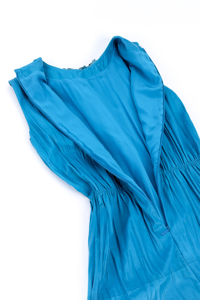 Gucci Sleeveless Pleated Leather Dress back unzipped @recessla