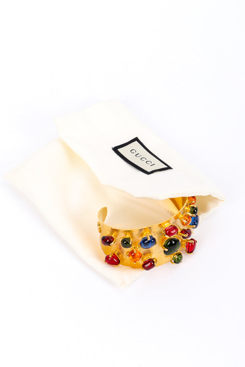 Gucci Cabochon Stone Cuff Bracelet wit dust bag @recess la