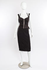 Gucci 2003 F/W Silk Corset Dress front view on mannequin @Recessla