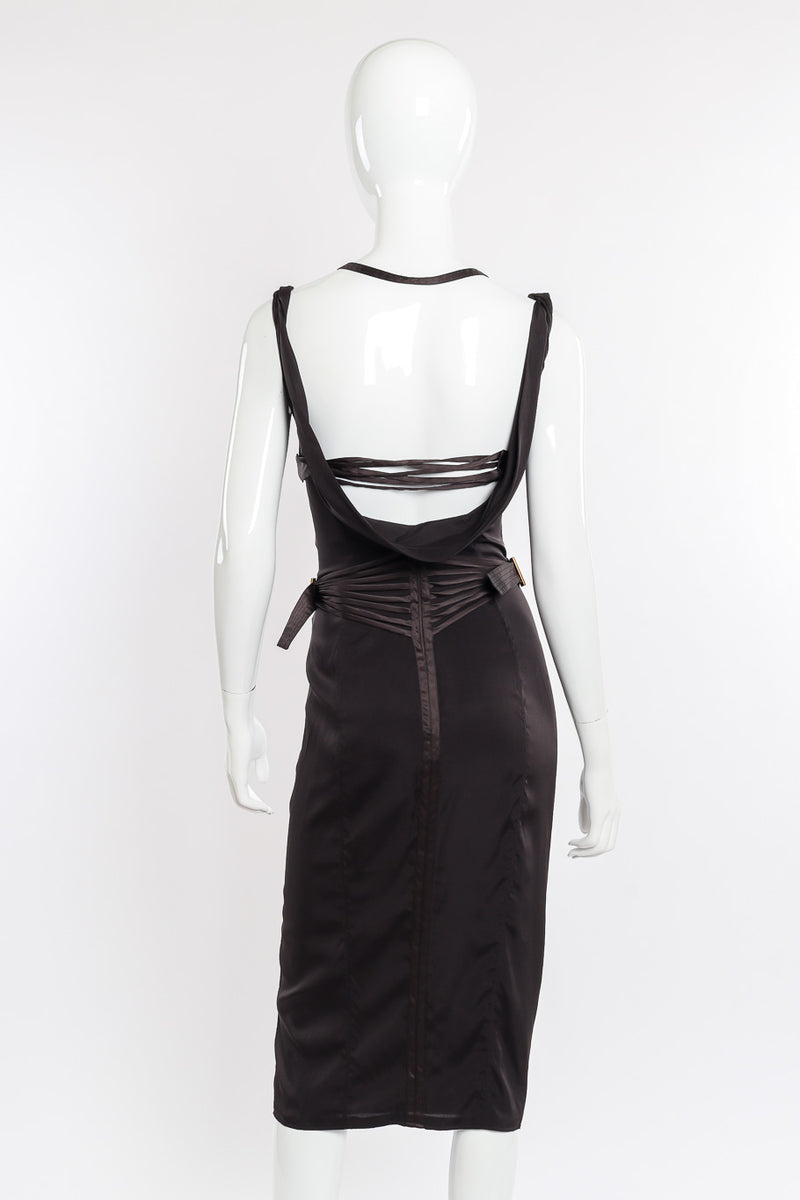gucci corset dress Tom Ford for Gucci F/W 2003 Runway Bustier Corset Silk Black Dress