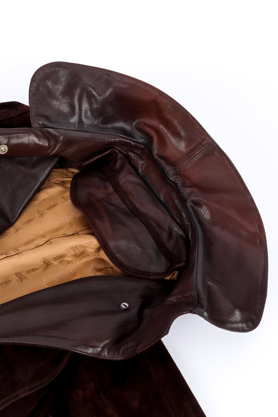 Vintage Gucci Suede and Leather Coat collar @recessla