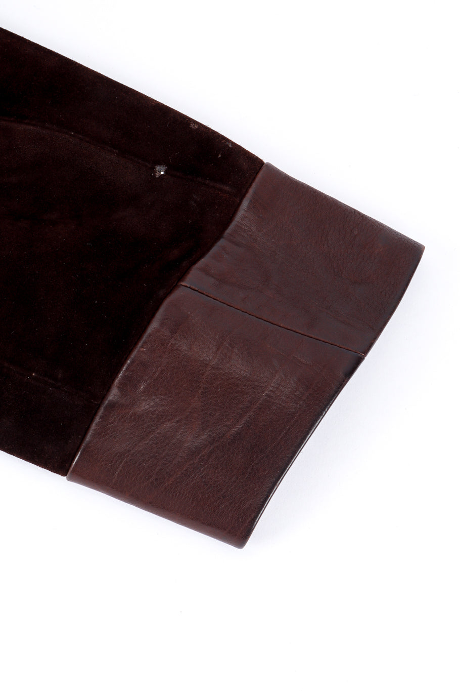 Vintage Gucci Suede and Leather Coat sleeve closeup @recessla