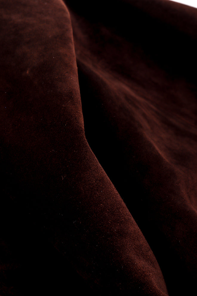 Vintage Gucci Suede and Leather Coat fabric closeup @recessla