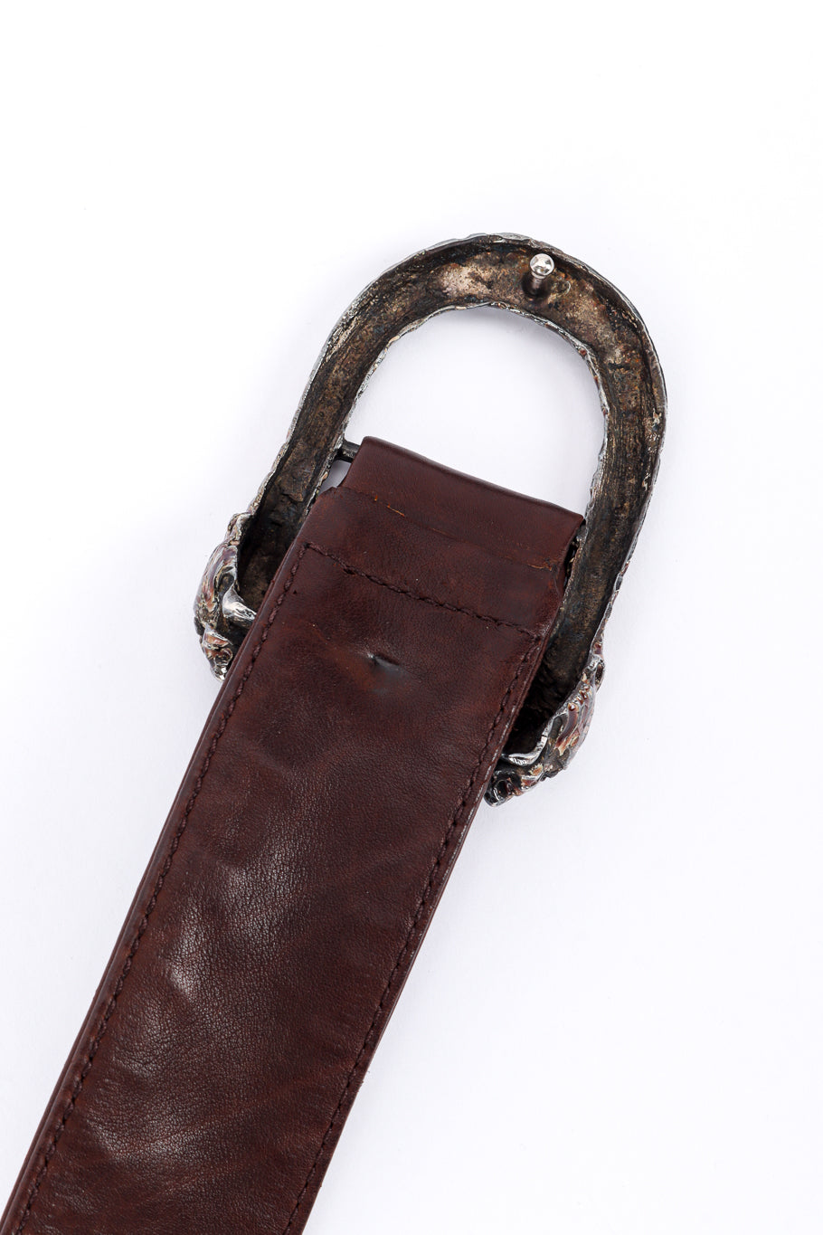 Vintage Gucci Suede and Leather Coat belt buckle back @recessla