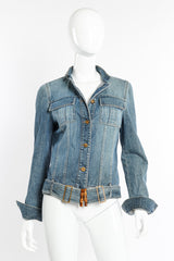 Bamboo Belt Denim Jacket by Gucci on mannequin @recessla