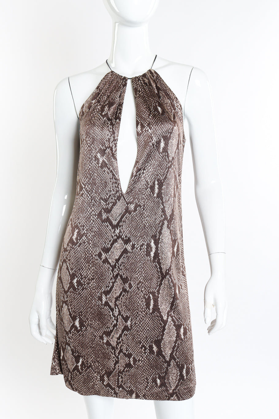 2000 S/S Python Mini Dress by Gucci on mannequin @recessla