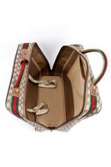 Vintage Gucci Monogram Suitcase top view of interior @recess la