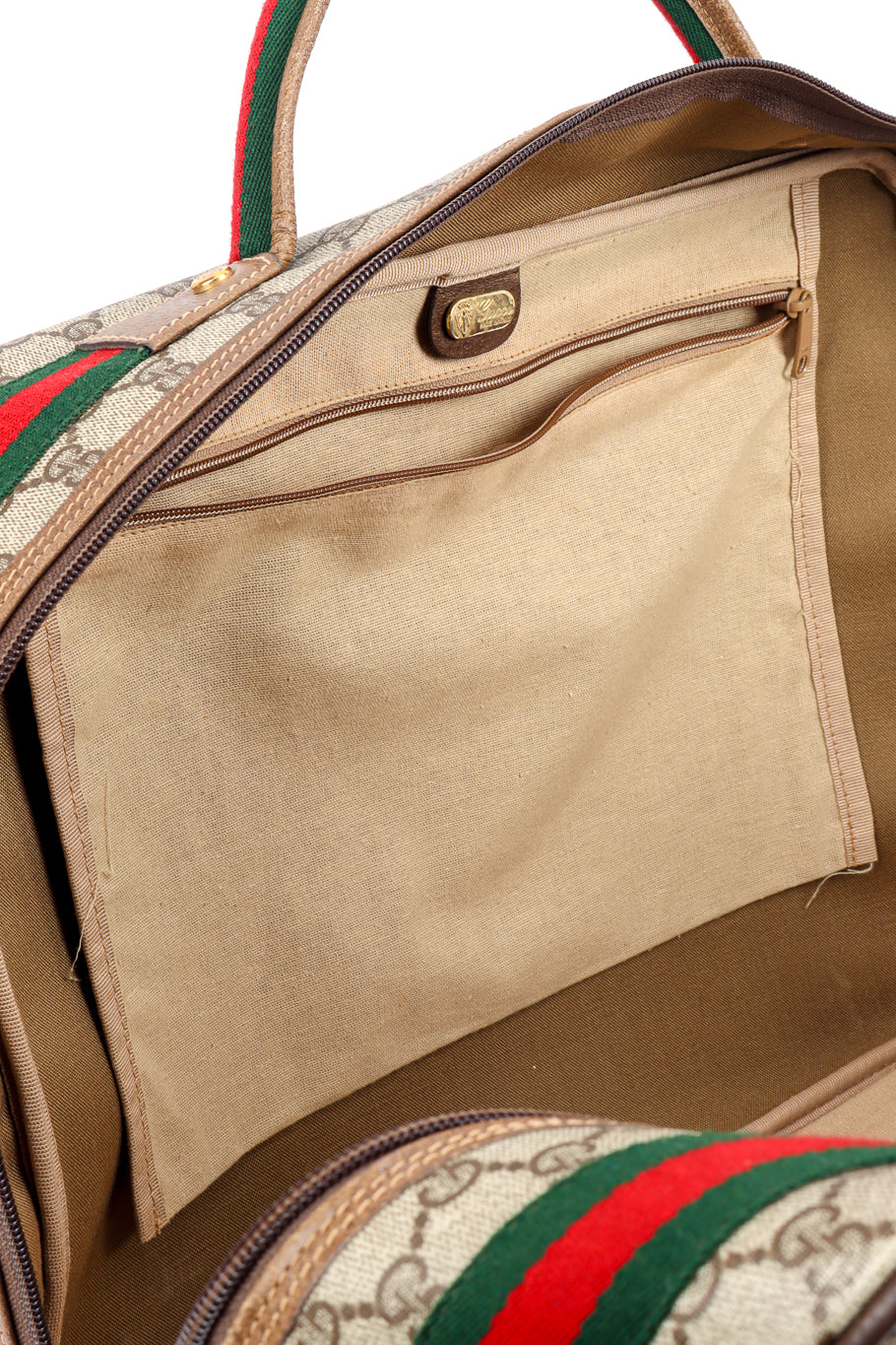 Vintage Gucci Monogram Suitcase zipper slip pocket @recess la