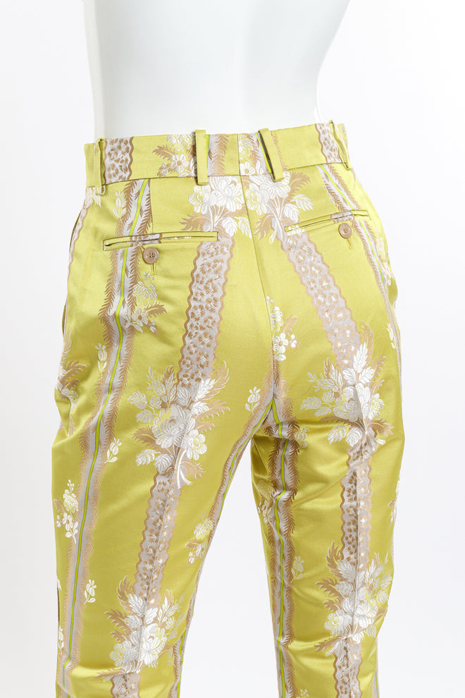 Gucci 2017 S/S Floral Brocade Bellbottoms back on mannequin closeup @recess la