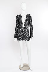 Vintage Gucci 1996 S/S Lace Mini Dress front view on mannequin @Recessla