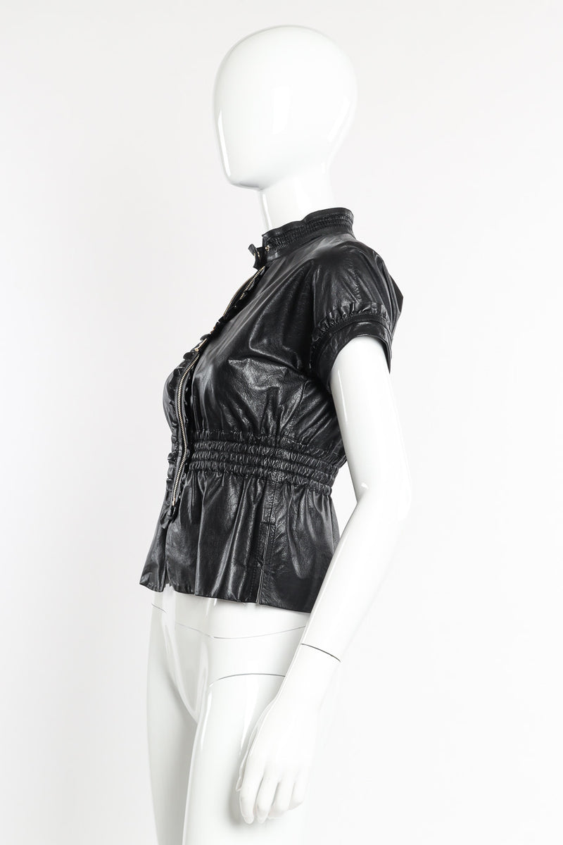 Gucci Ruffle Leather Zip-Up Jacket – Recess