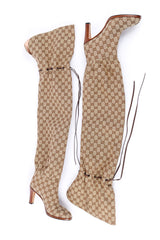 Gucci GG Monogram Over the Knee Boots Recess