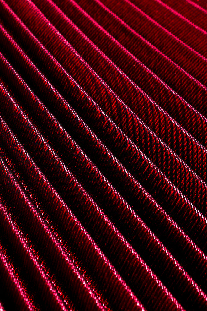 Gucci Metallic Accordion Pleat Skirt accordion pleat closeup @Recessla