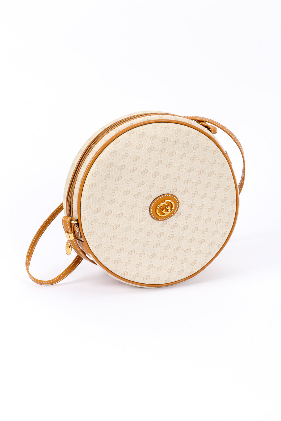 Vintage Gucci Monogram Canvas Circle Bag front @recessla