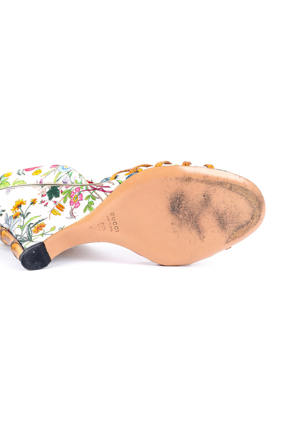 GUCCI Flower bambooサンダル Gucci Flora Print Bamboo Wedge Sandal – Recess