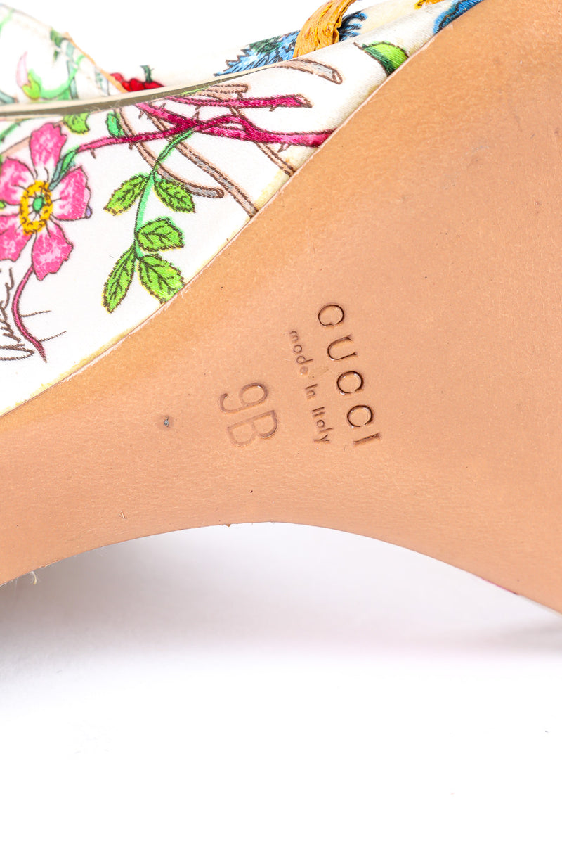 Gucci Flora Print Bamboo Wedge Sandal – Recess
